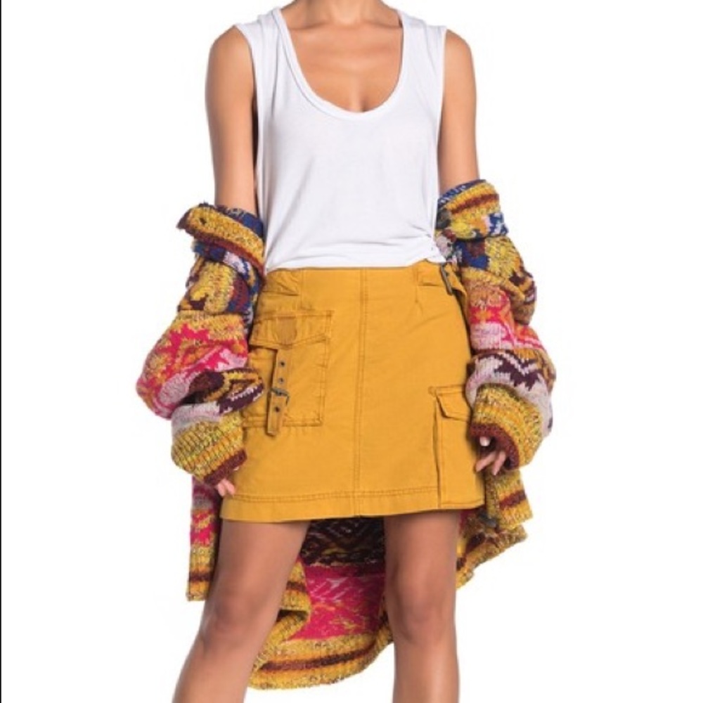 SOLD- NWT Free People Erika Utility Mini skirt